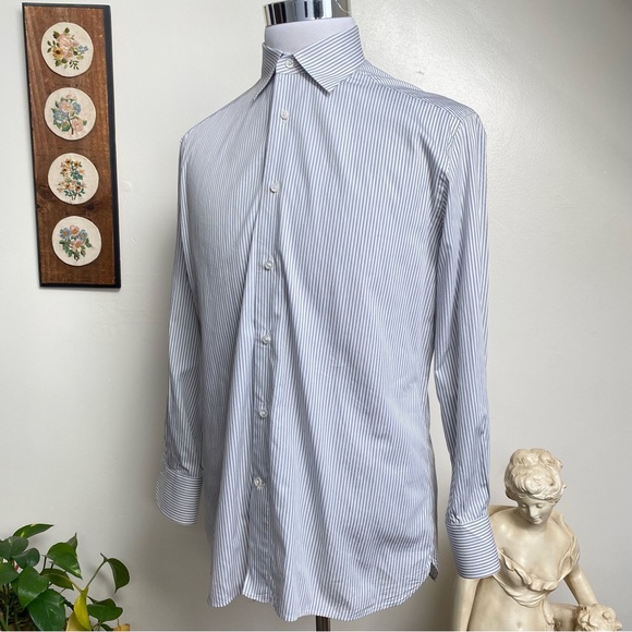 Ermenegildo Zegna Pinstripe Button Down Shirt - Picture 9 of 15